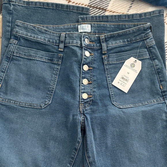 Time and Tru Denim - Time and Tru Medium Blue High-Rise Button-Fly Women’s Jeans